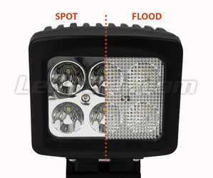 Additional LED Light Rectangular 60W CREE for 4WD - ATV - SSV Spotlight VS Floodlight